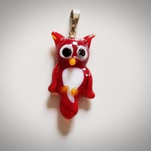 Handmade Glass Owl Necklace